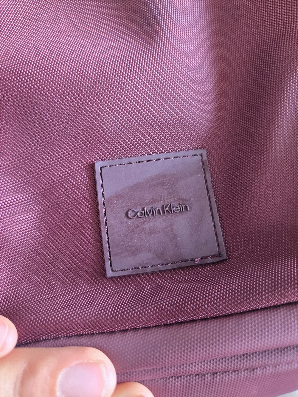 Calvin Klein Burgundy Messenger Crossbody Bag